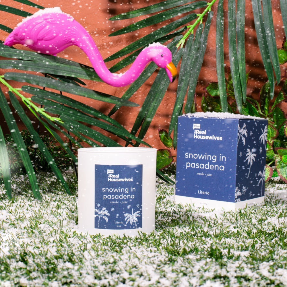 Snowing in Pasadena Smoke and Pine Candle