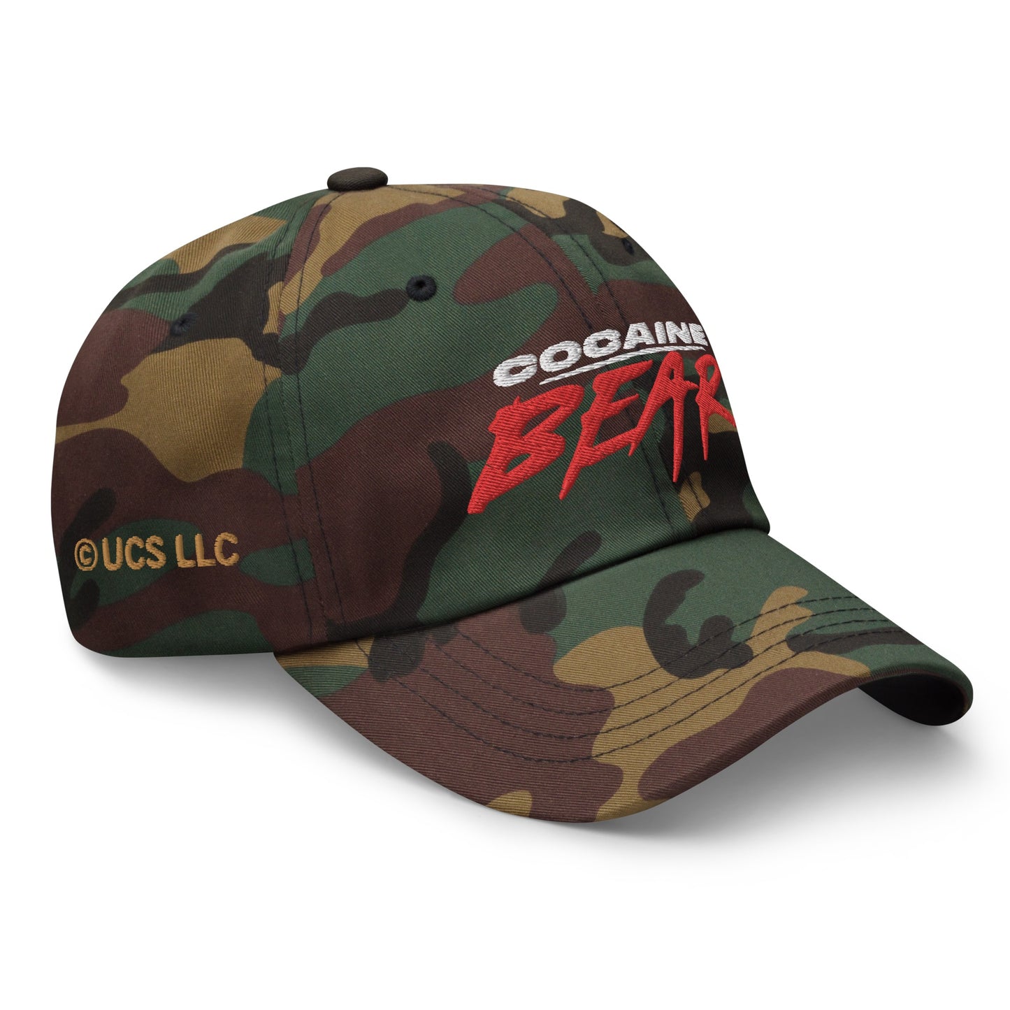 Cocaine Bear Logo Camo Dad Hat