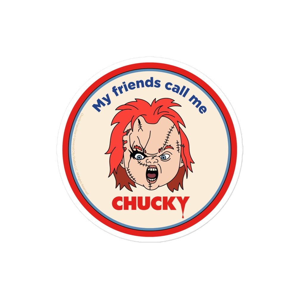 Chucky My Friends Call Me Chucky Sticker