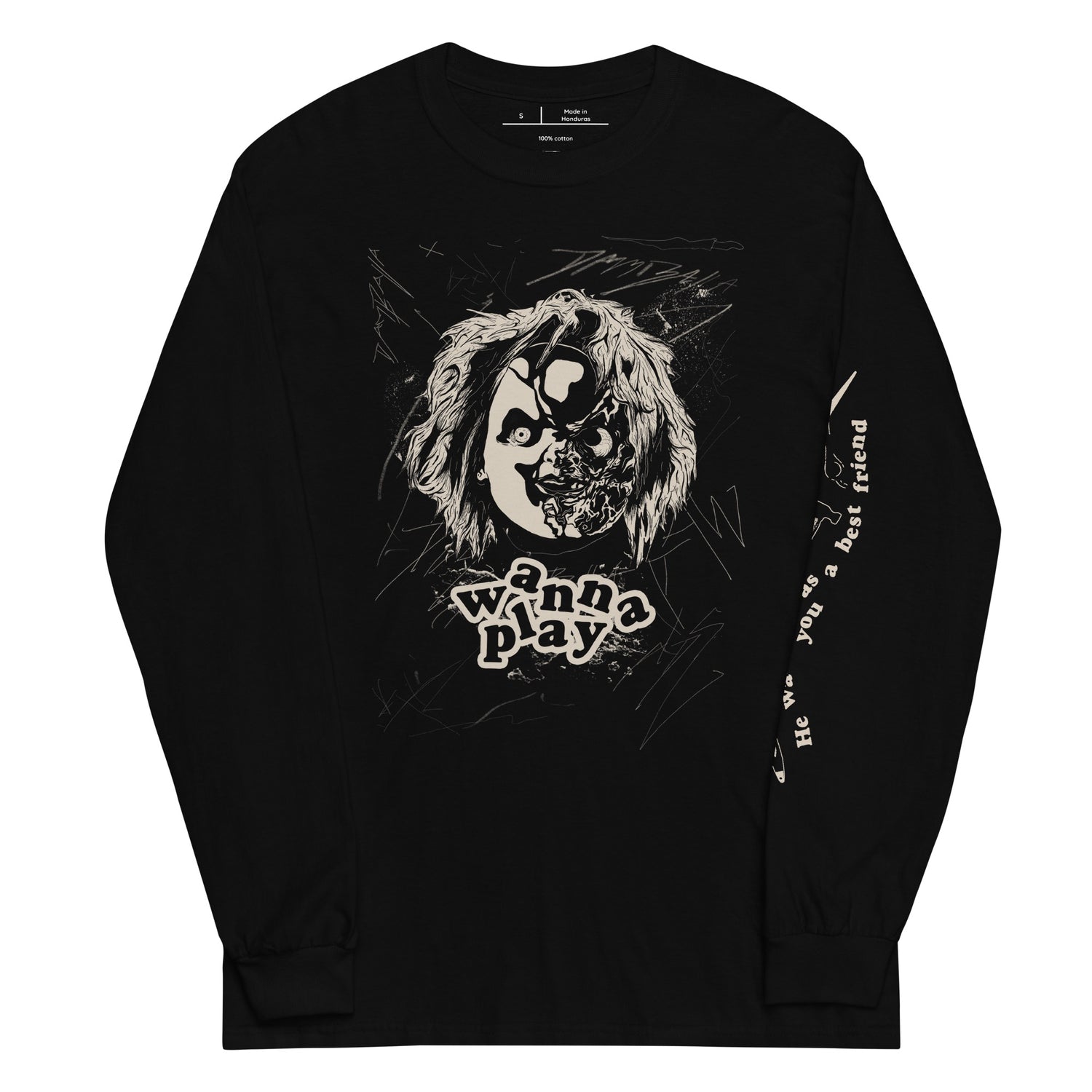 Chucky Wanna Play Sketch Long Sleeve Shirt