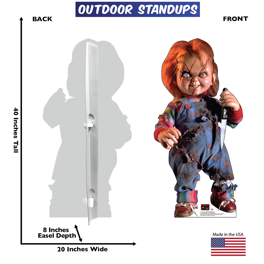 Chucky With Knife Outdoor Standee
