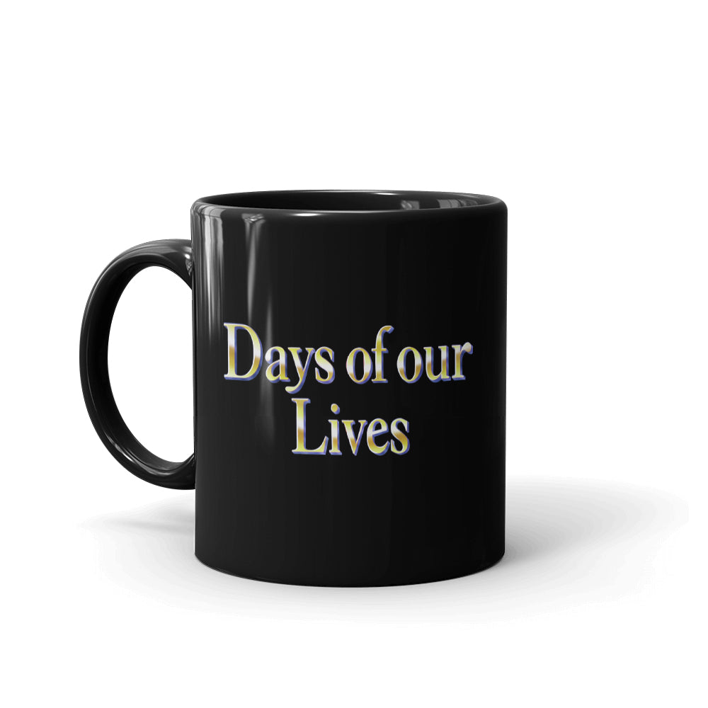 Days of Our Lives Logo Black Mug