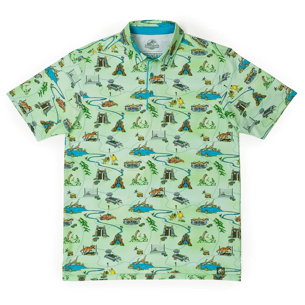 RSVLTS Jurassic Park "Park Map" All-Day Polo