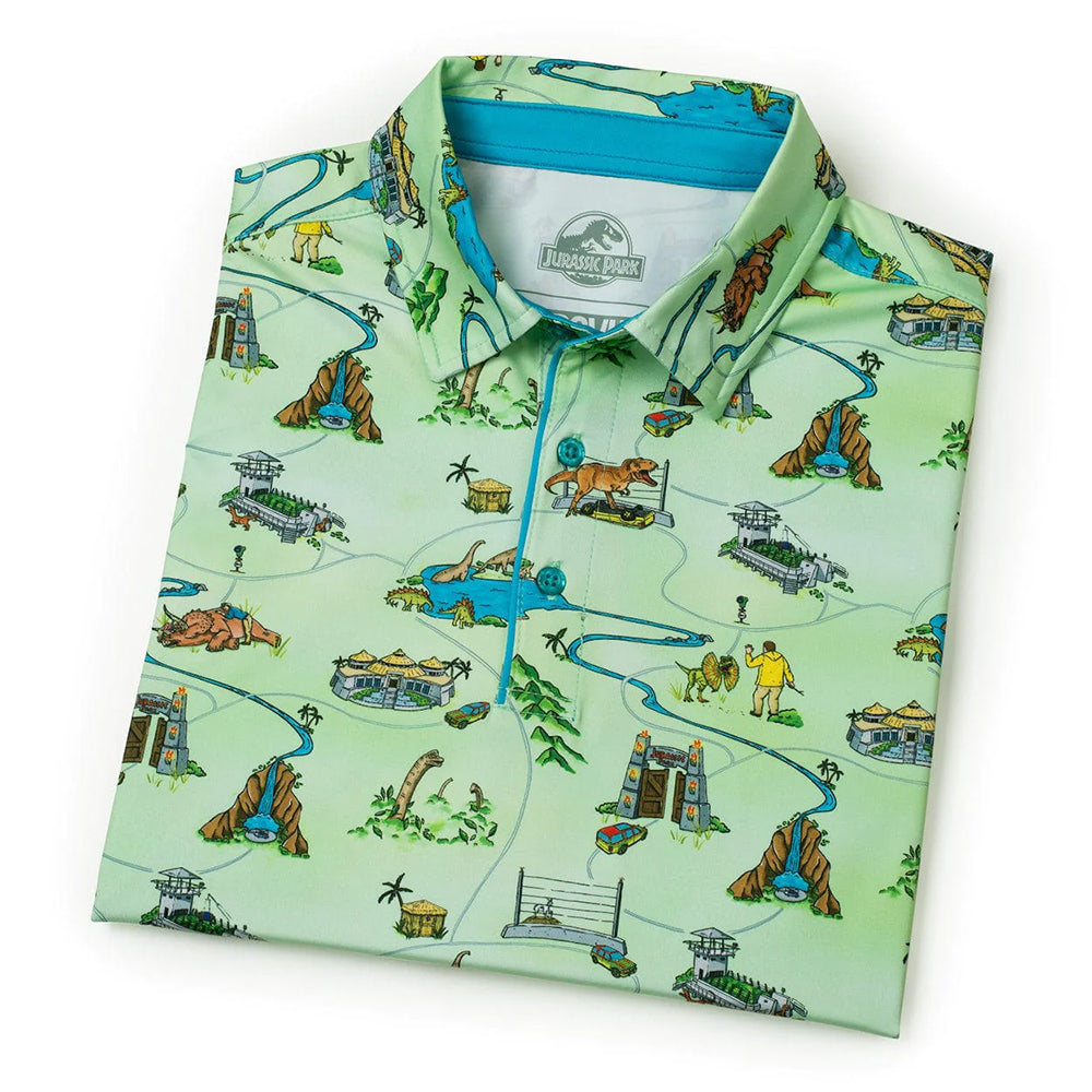 RSVLTS Jurassic Park "Park Map" All-Day Polo