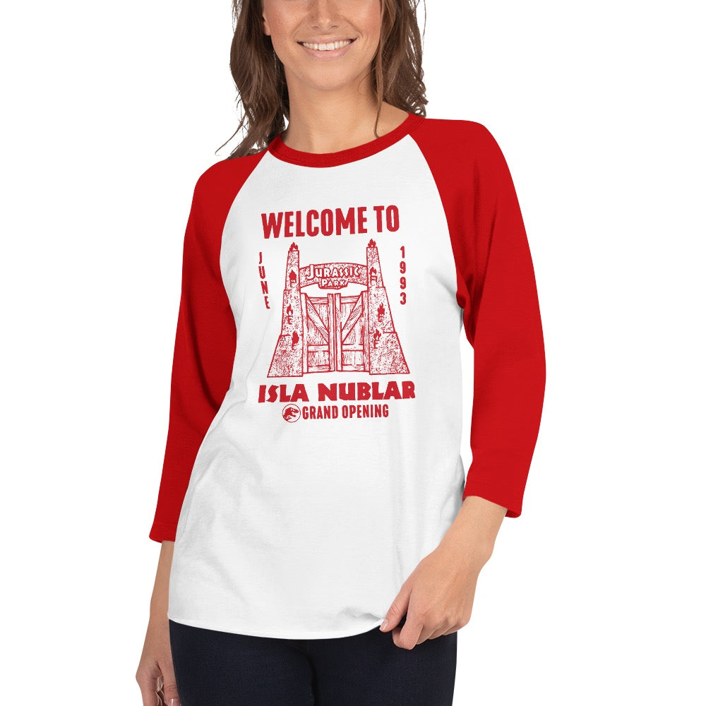 Jurassic Park 30th Anniversary Welcome To Isla Nublar Unisex Raglan