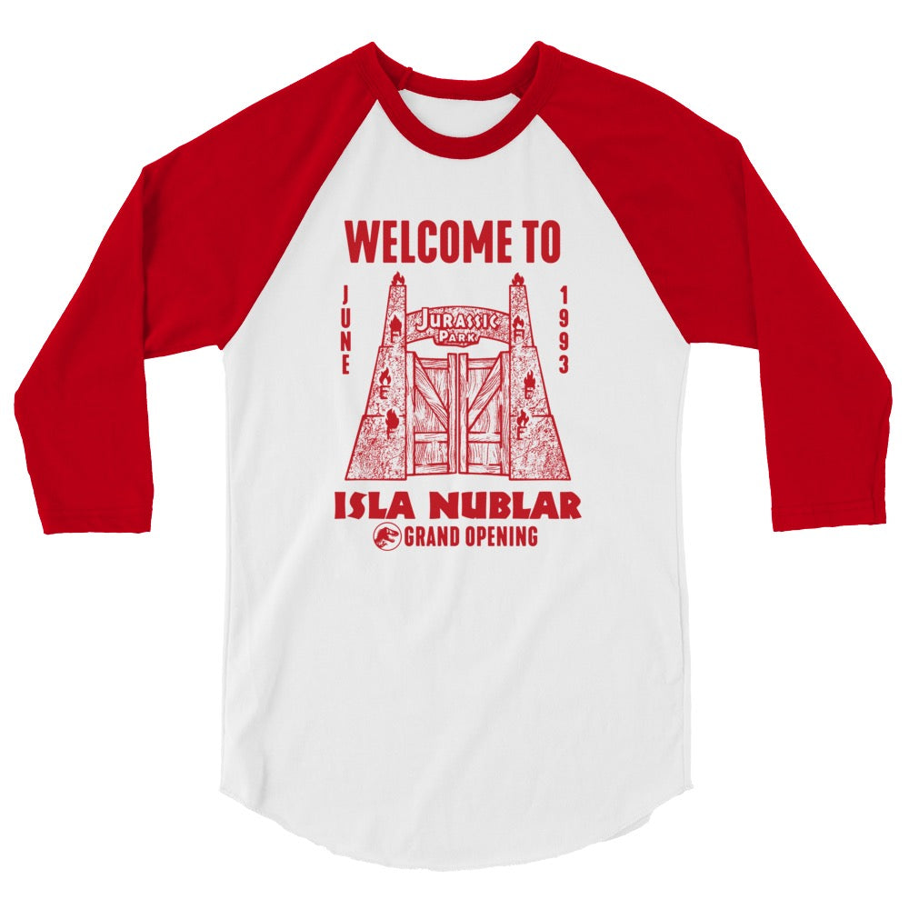 Jurassic Park 30th Anniversary Welcome To Isla Nublar Unisex Raglan