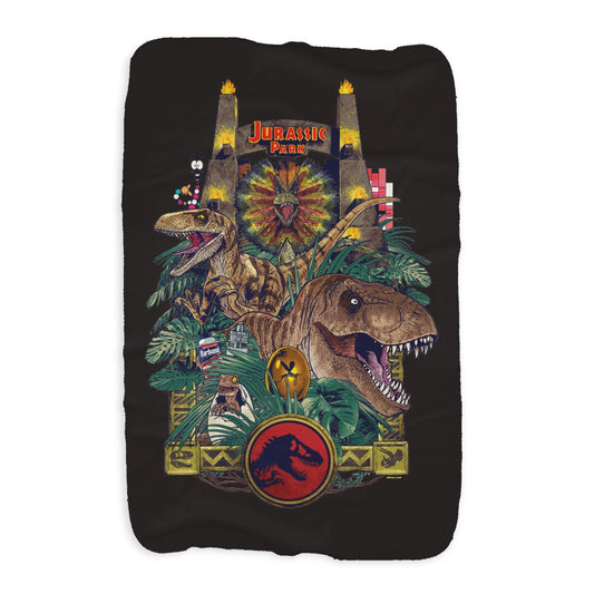 Jurassic Park Sherpa Blanket