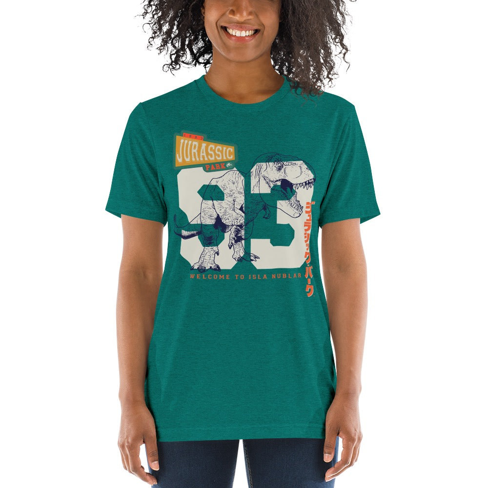 Jurassic Park Retro Varsity Overlay Unisex T-Shirt