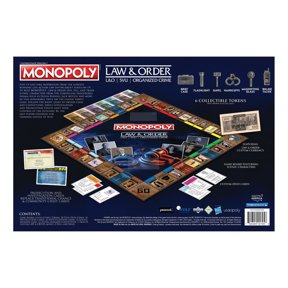 Law & Order Monopoly Board Game