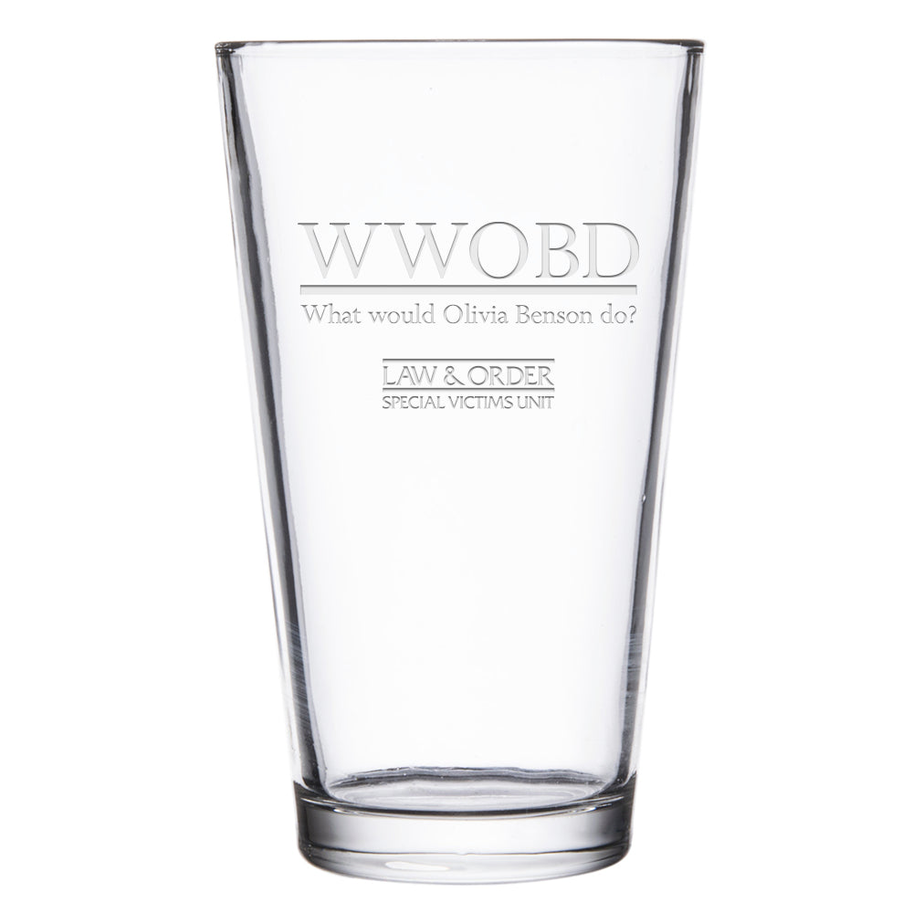 Law & Order: SVU WWOBD Laser Engraved Pint Glass