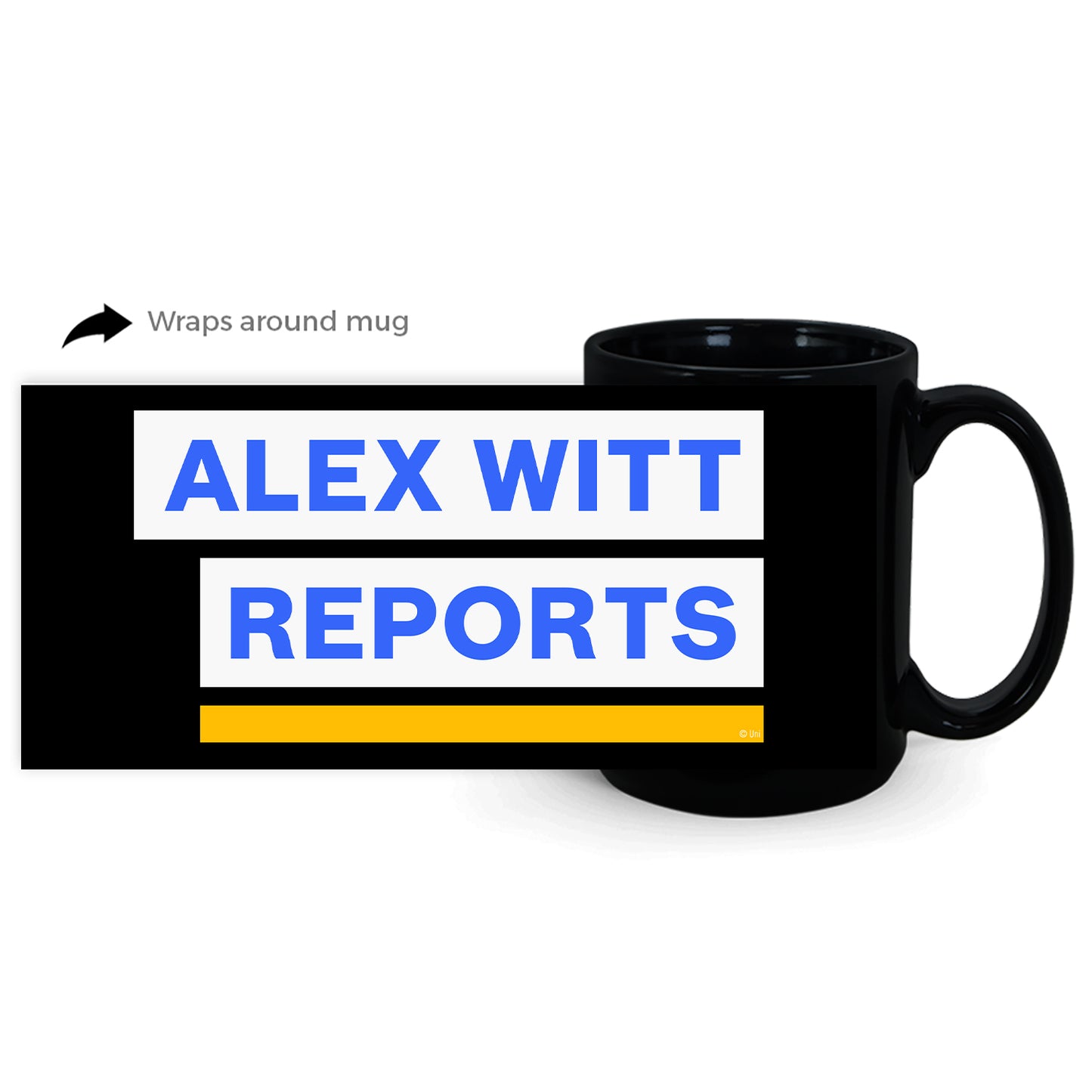 Alex Witt Reports Black Mug