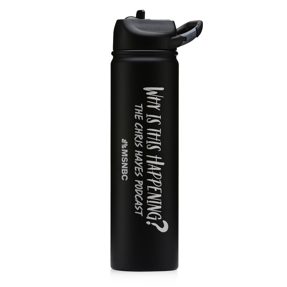 Why Is This Happening? The Chris Hayes Podcast Logo Water Bottle