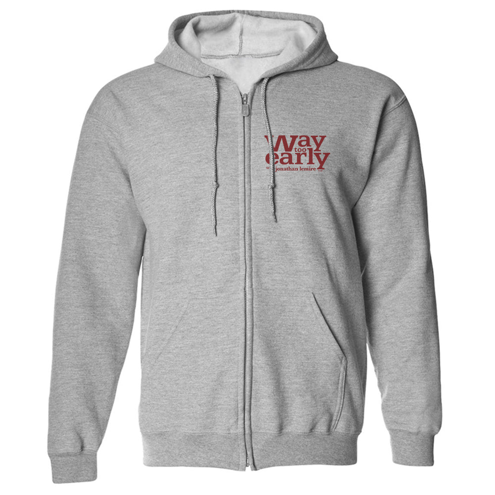 Way Too Early With Jonathan Lemire Logo Fleece Zip-Up Hooded Sweatshirt