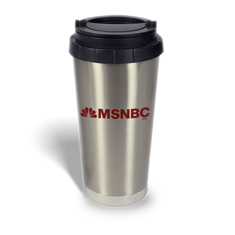 Way Too Early With Jonathan Lemire Logo 16 oz Stainless Steel Thermal Travel Mug