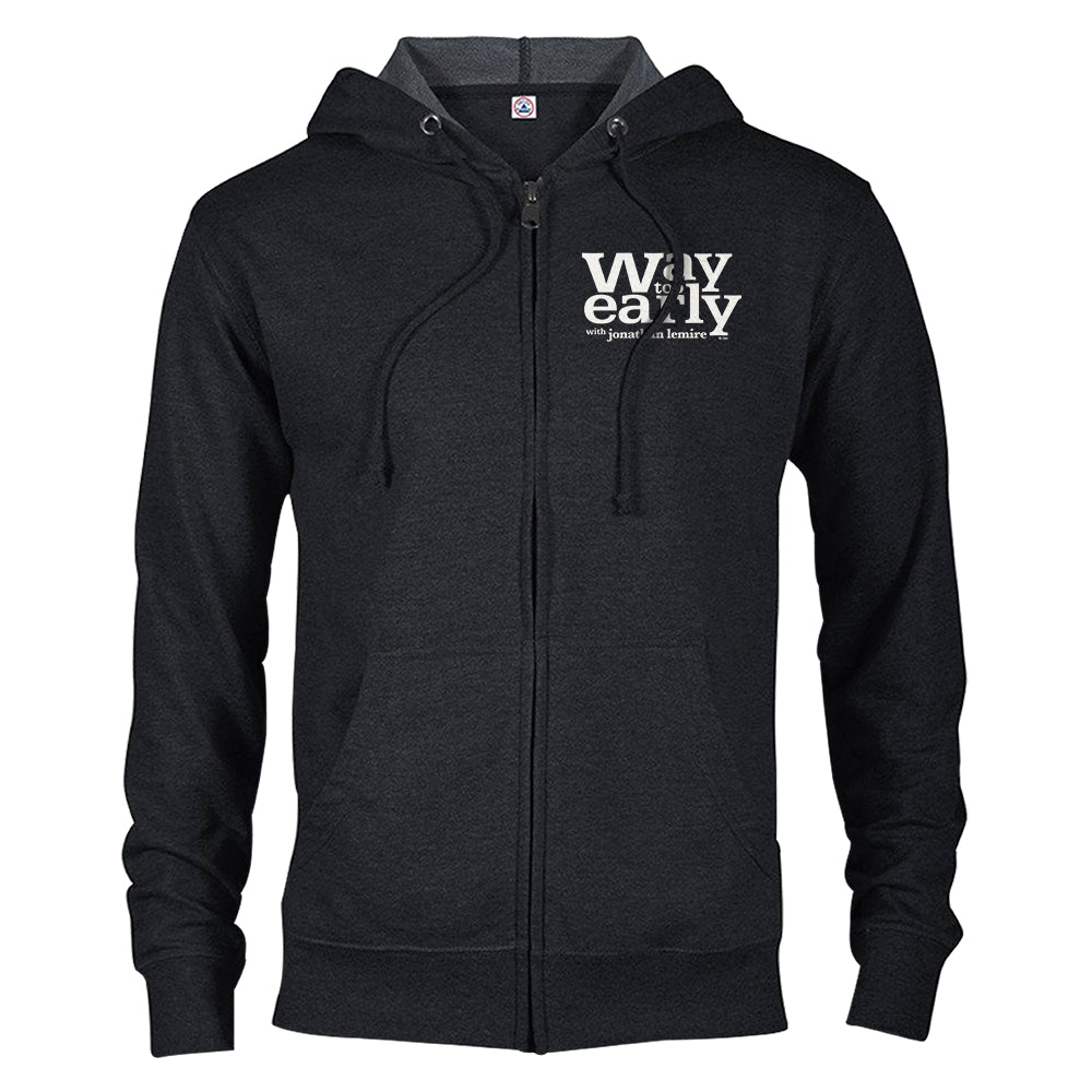 Way Too Early With Jonathan Lemire Logo Lightweight Zip-Up Hooded Sweatshirt