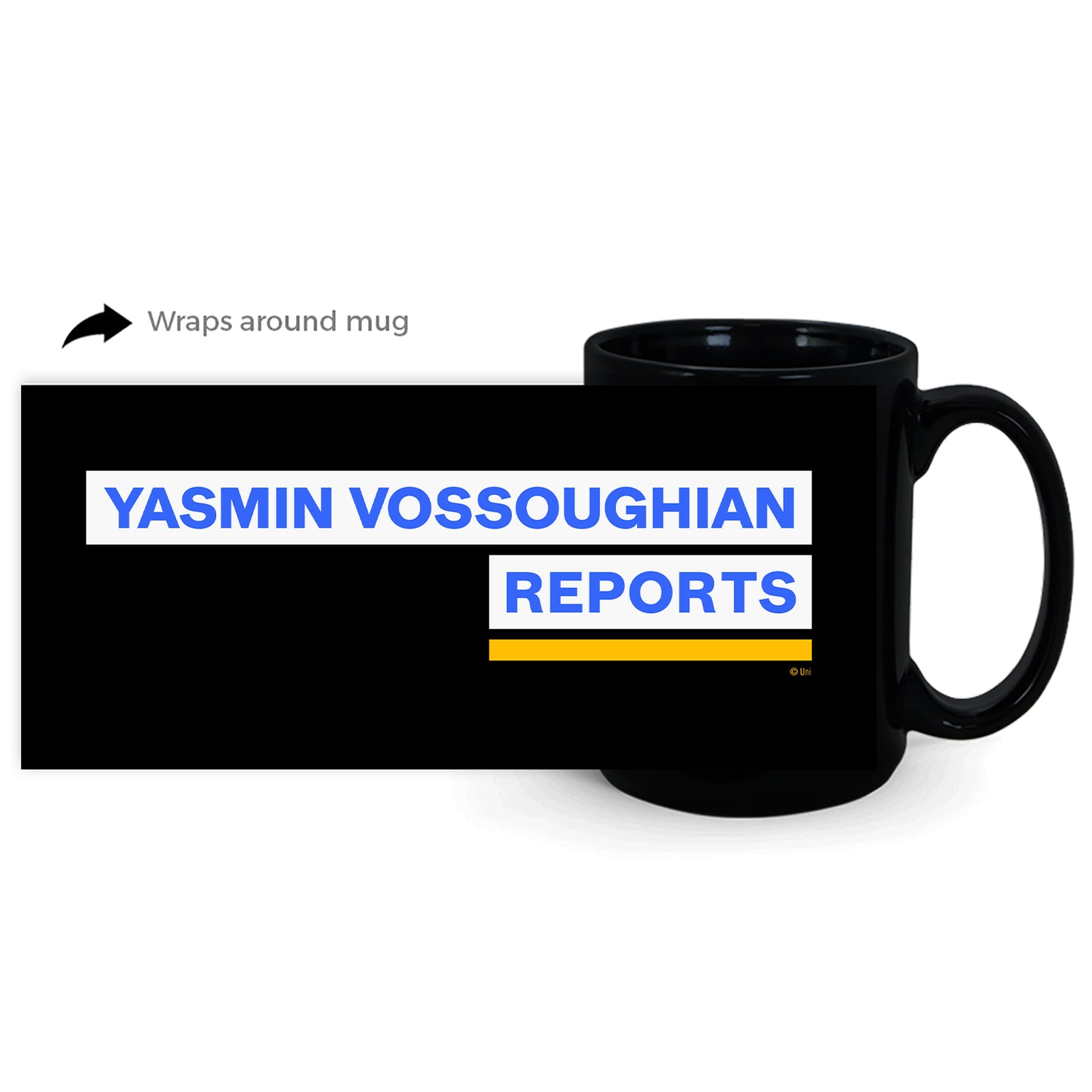 Yasmin Vossoughian Reports Black Mug