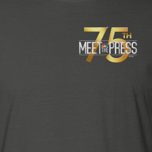 Meet The Press: 75th Anniversary Logo Adult Short Sleeve T-Shirt