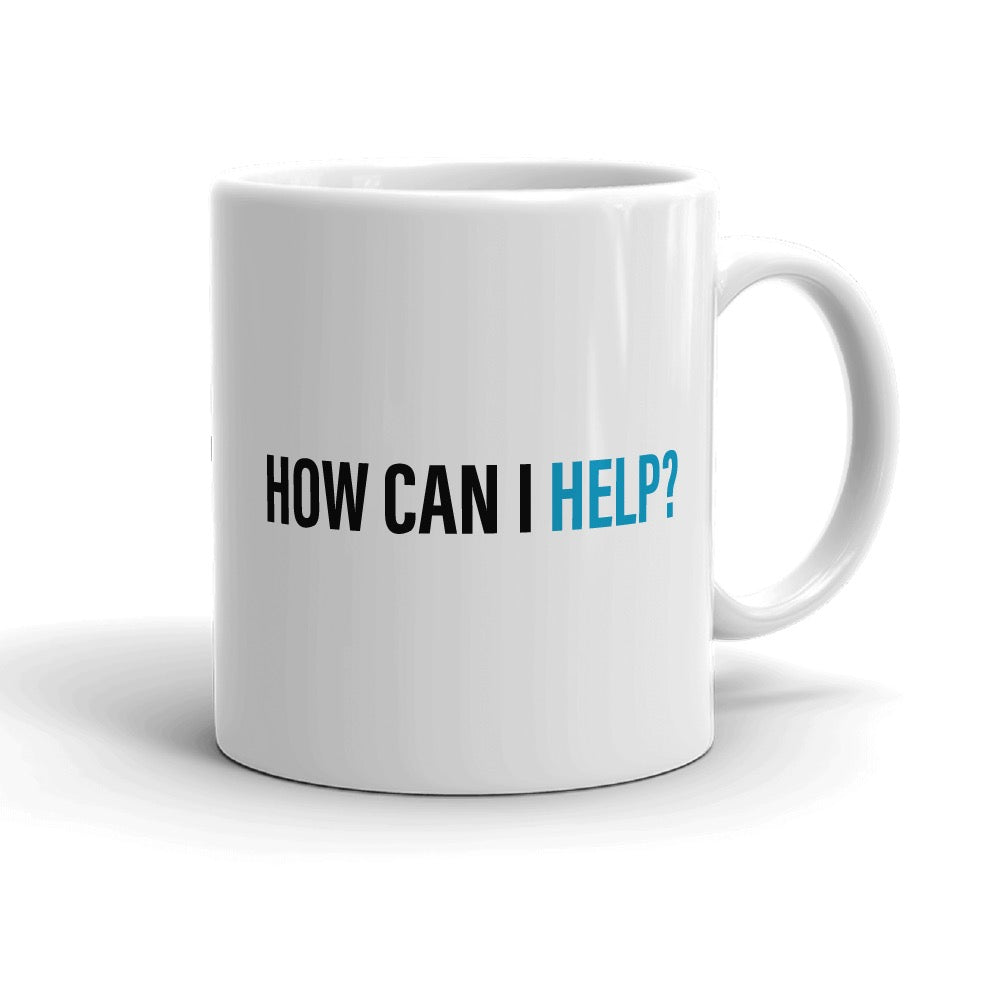amsterdam coffee cup New Amsterdam How Can I Help? Mug