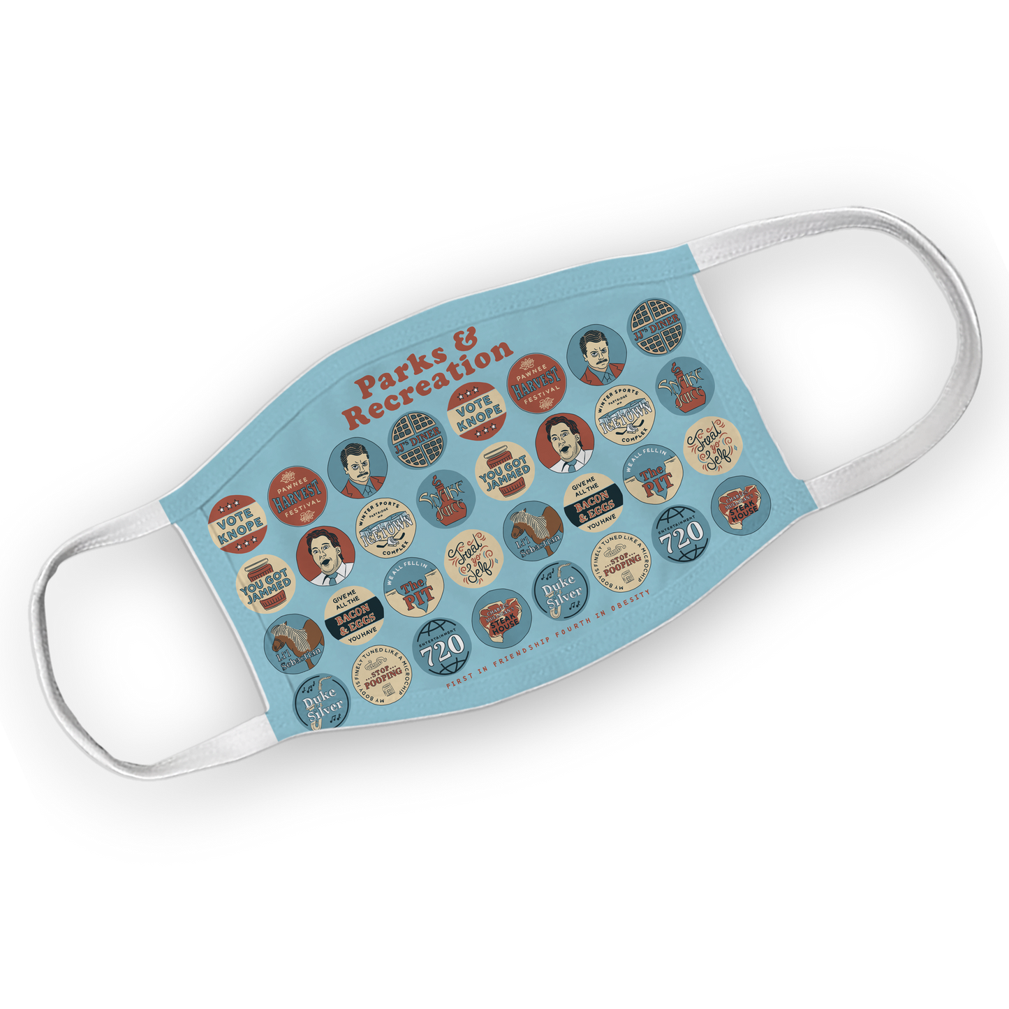 Parks and Recreation Parks and Rec Mash-Up Washable Face Mask
