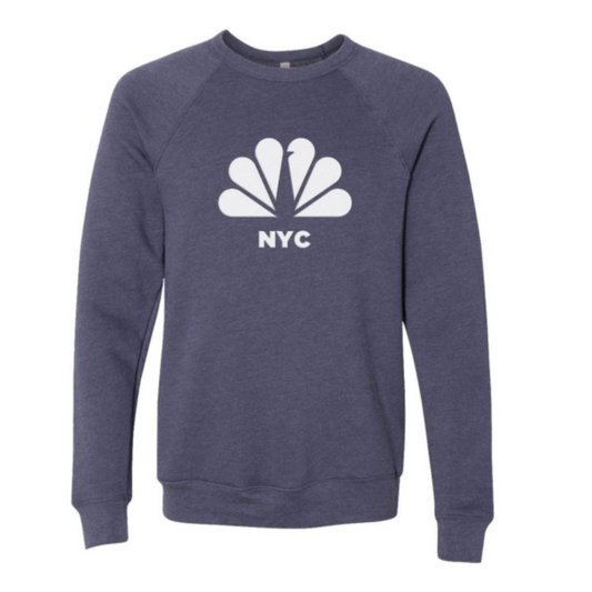 NBC NYC Kid's Flocked Navy Crewneck