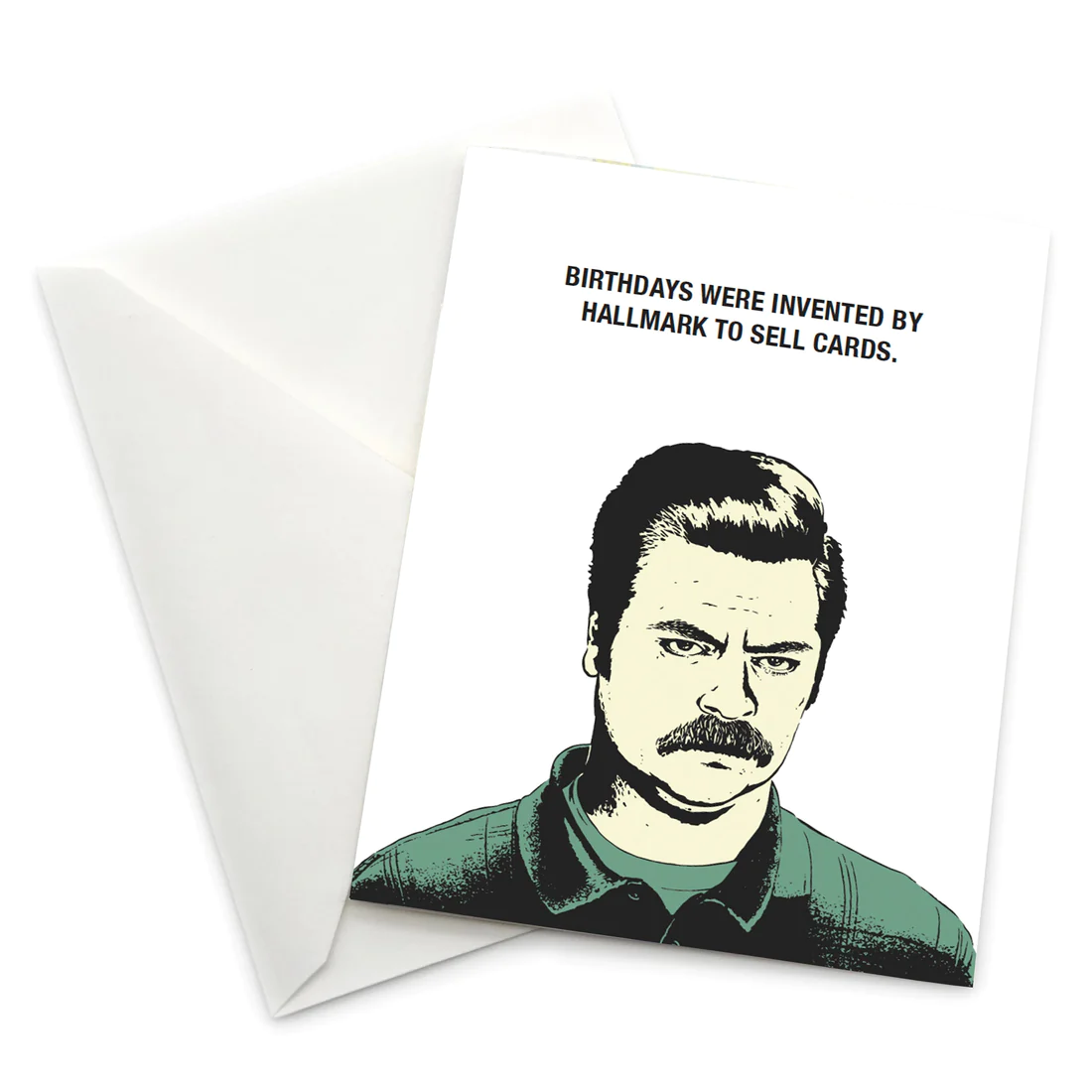 Parks & Rec Ron Swanson Birthday Greeting Card