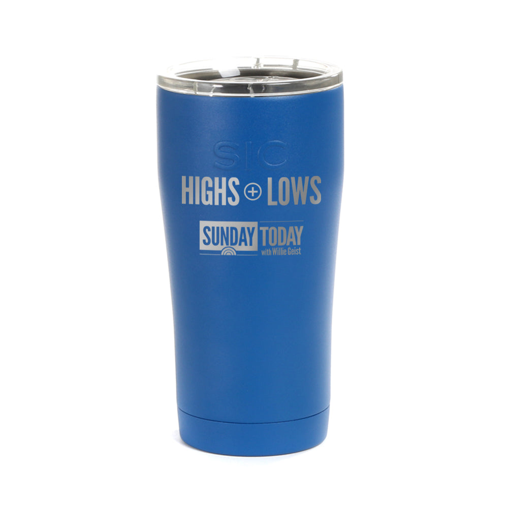 Sunday TODAY Highs + Lows Laser Engraved SIC Tumbler