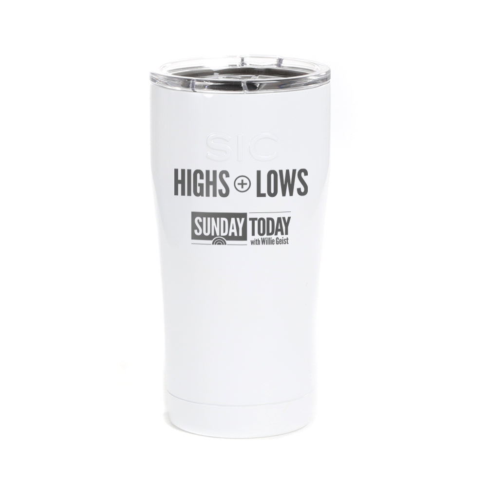 Sunday TODAY Highs + Lows Laser Engraved SIC Tumbler