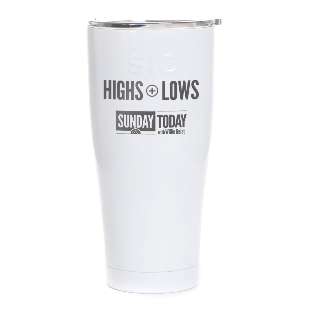 Sunday TODAY Highs + Lows Laser Engraved SIC Tumbler