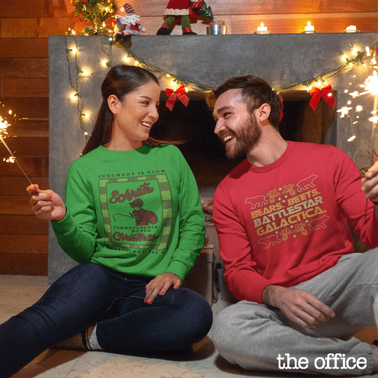 The Office Bears. Beets. Battlestar Galactica Ugly Christmas Sweatshirt