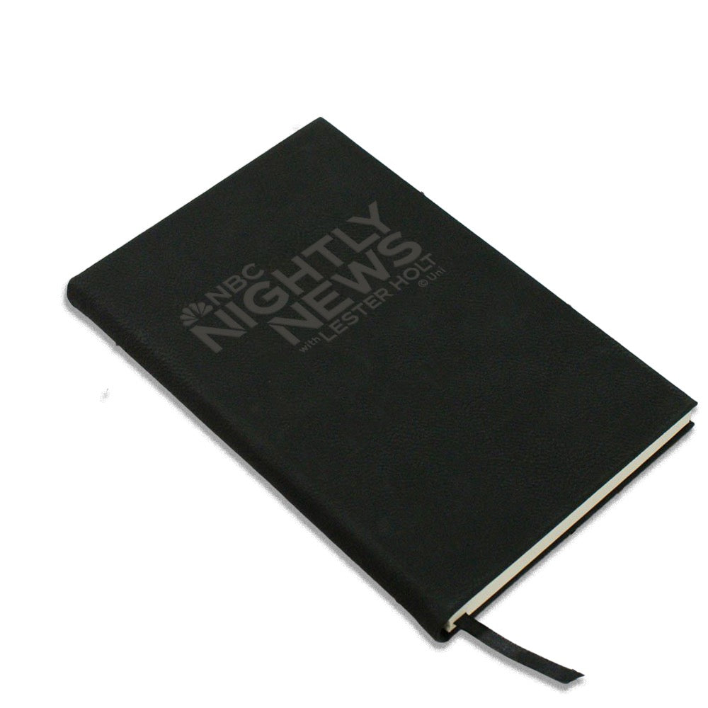 Nightly News Logo Leather Journal