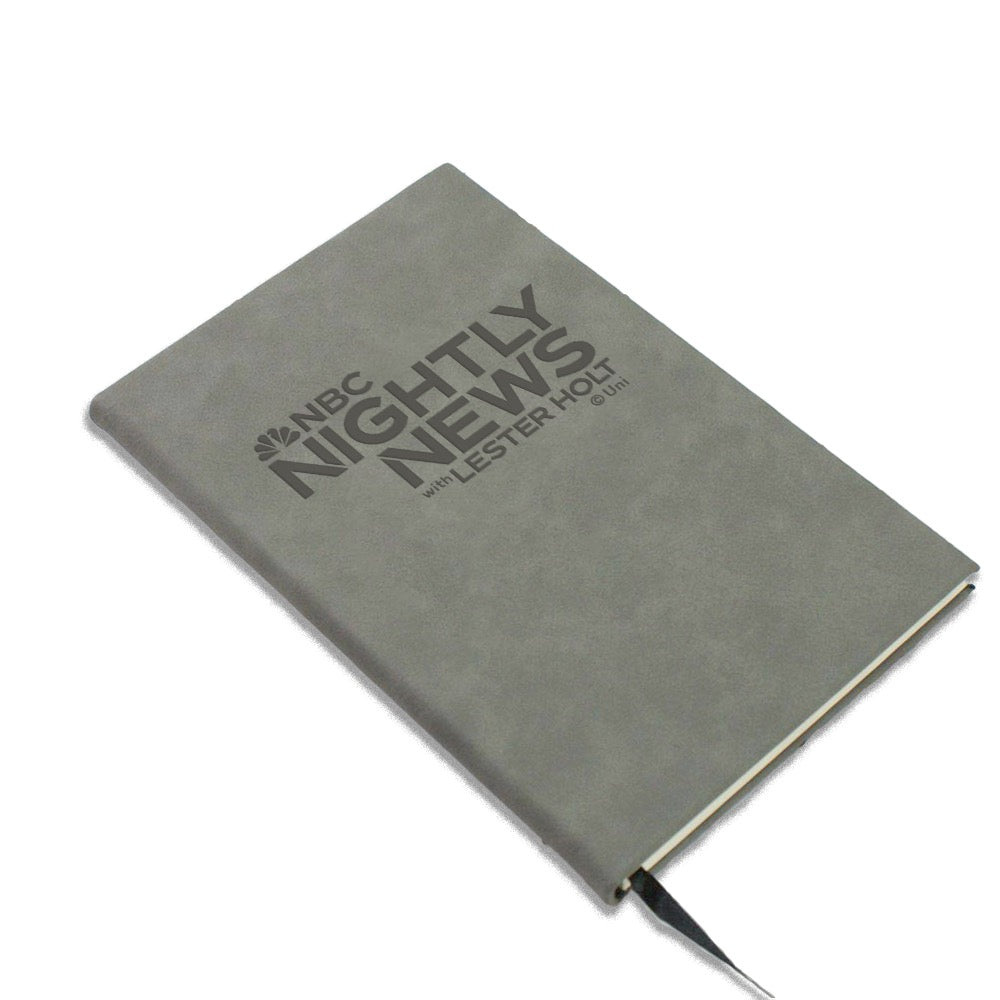 Nightly News Logo Leather Journal