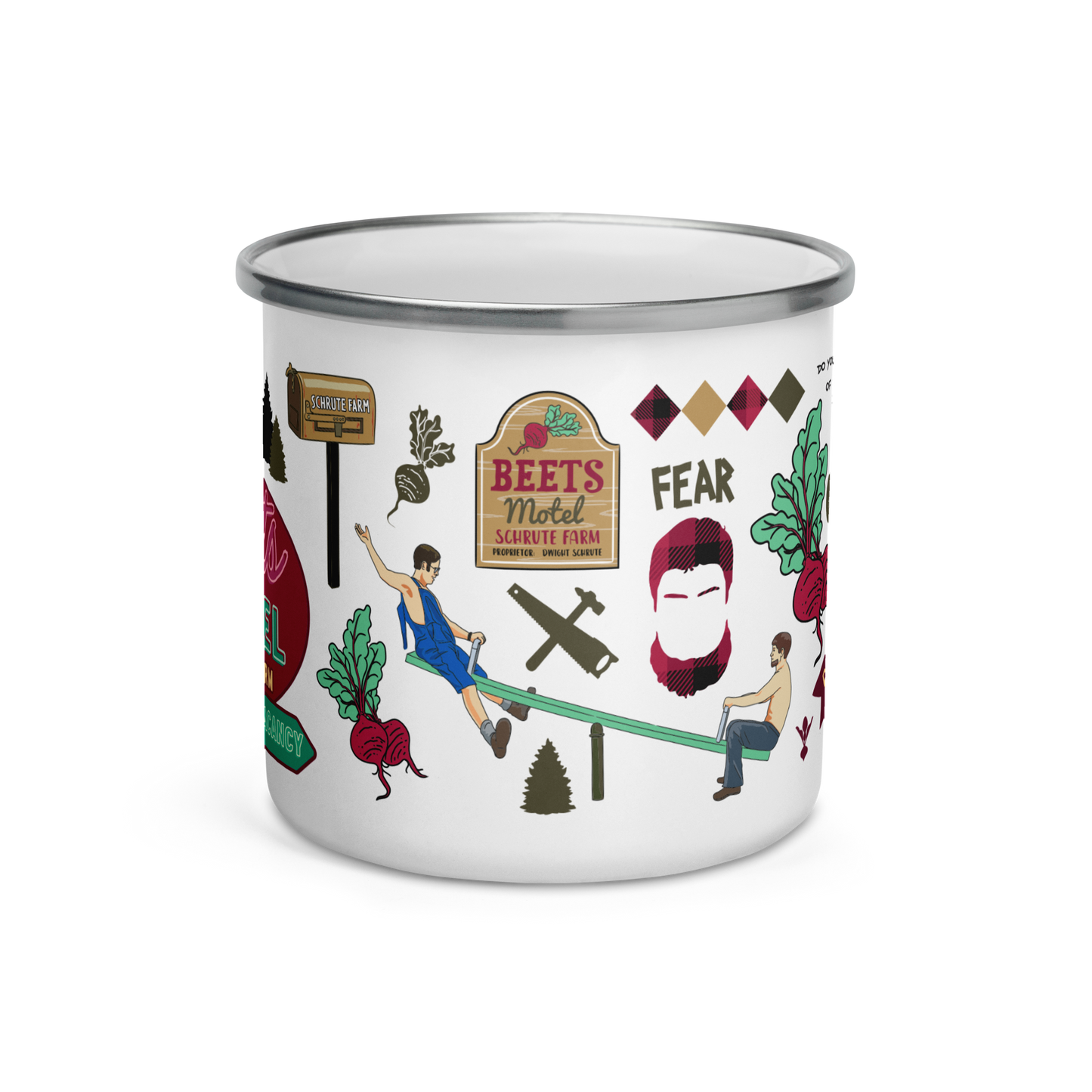 The Office Beets Motel Enamel Mug