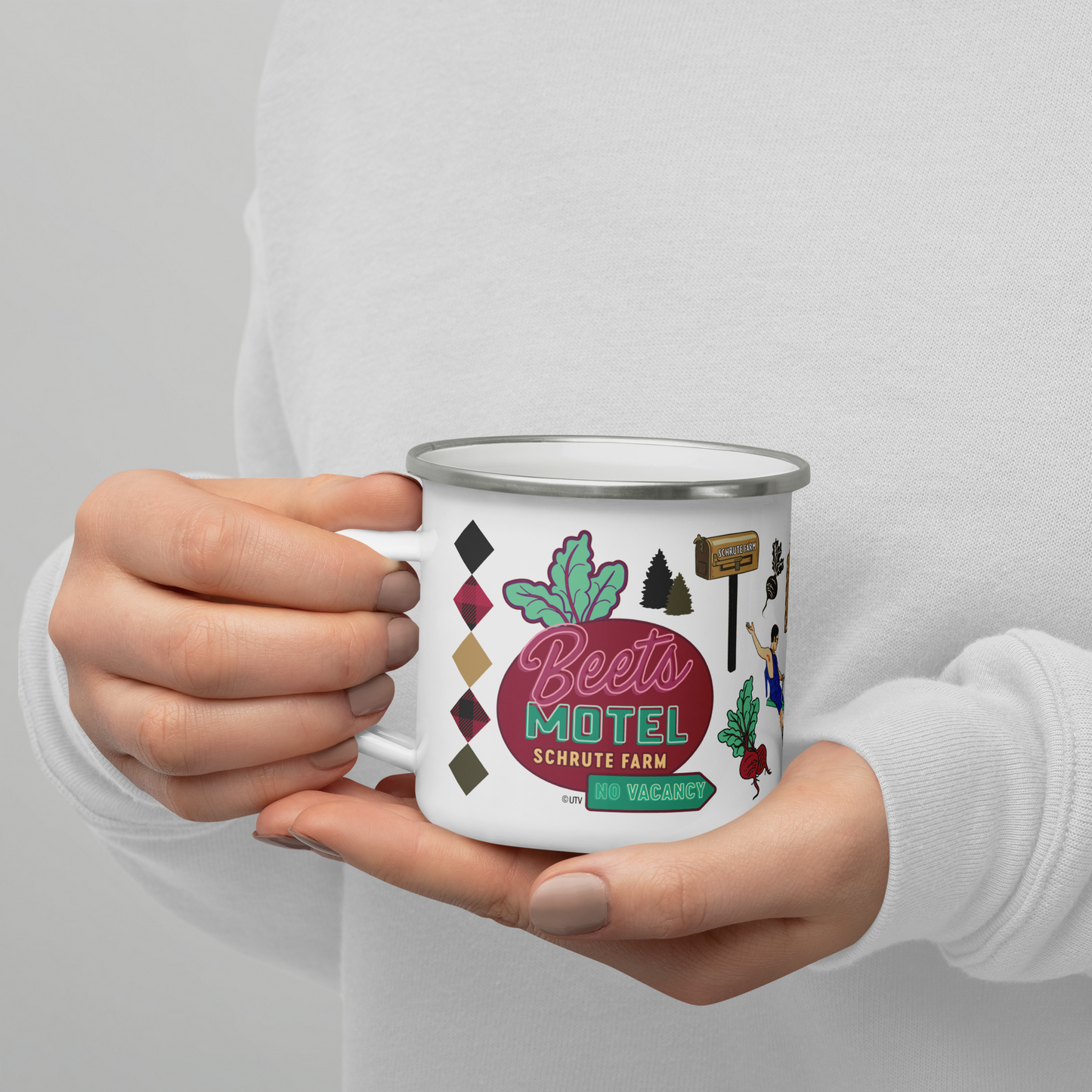 The Office Beets Motel Enamel Mug