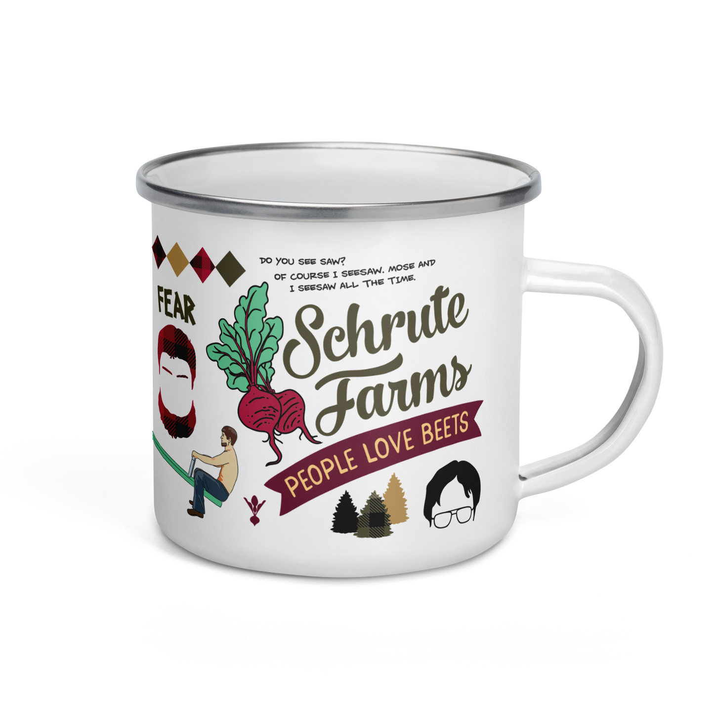 The Office Beets Motel Enamel Mug