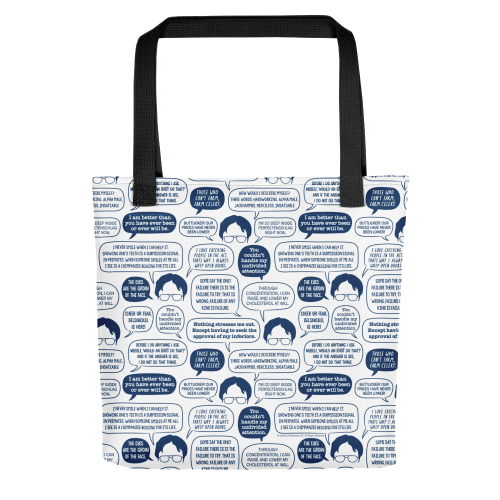 The Office Dwight Quotes Premium Tote Bag NBC Store