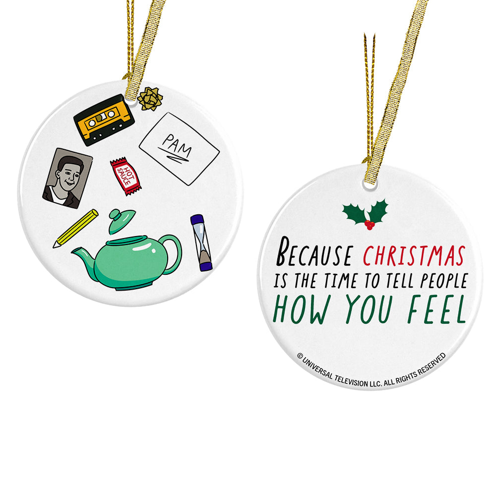 The Office Pam's Teapot Double-Sided Ornament