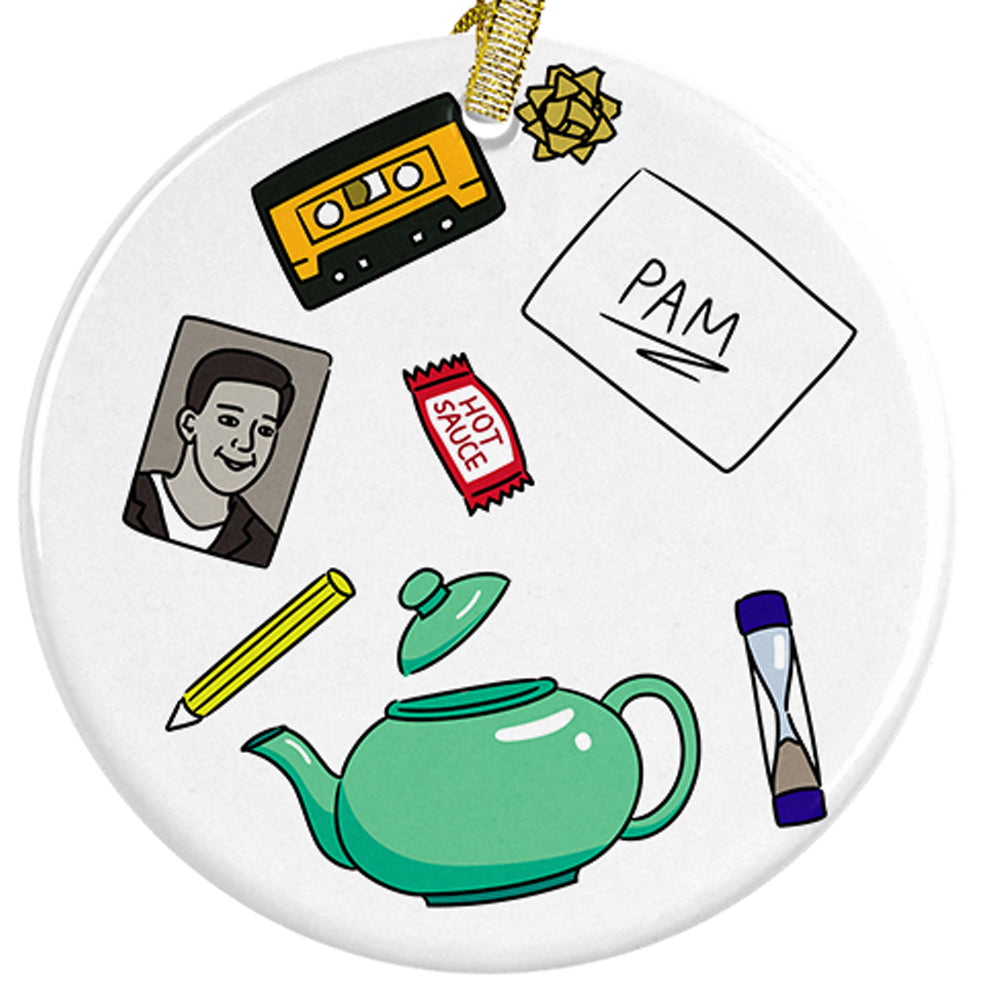 The Office Pam's Teapot Double-Sided Ornament