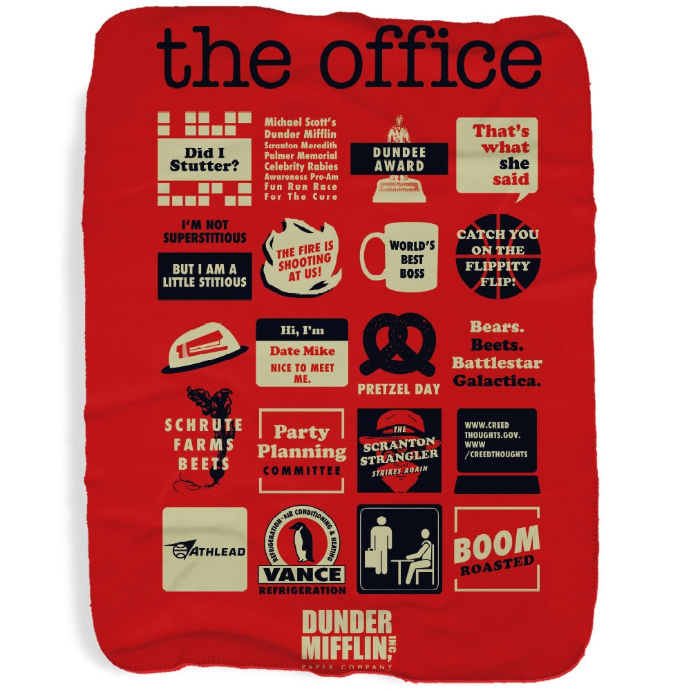 The Office Mash-Up Sherpa Blanket