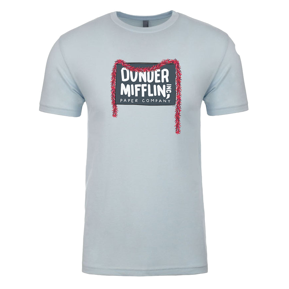 The Office Holiday Tinsel Dunder Mifflin Adult Short Sleeve T-Shirt