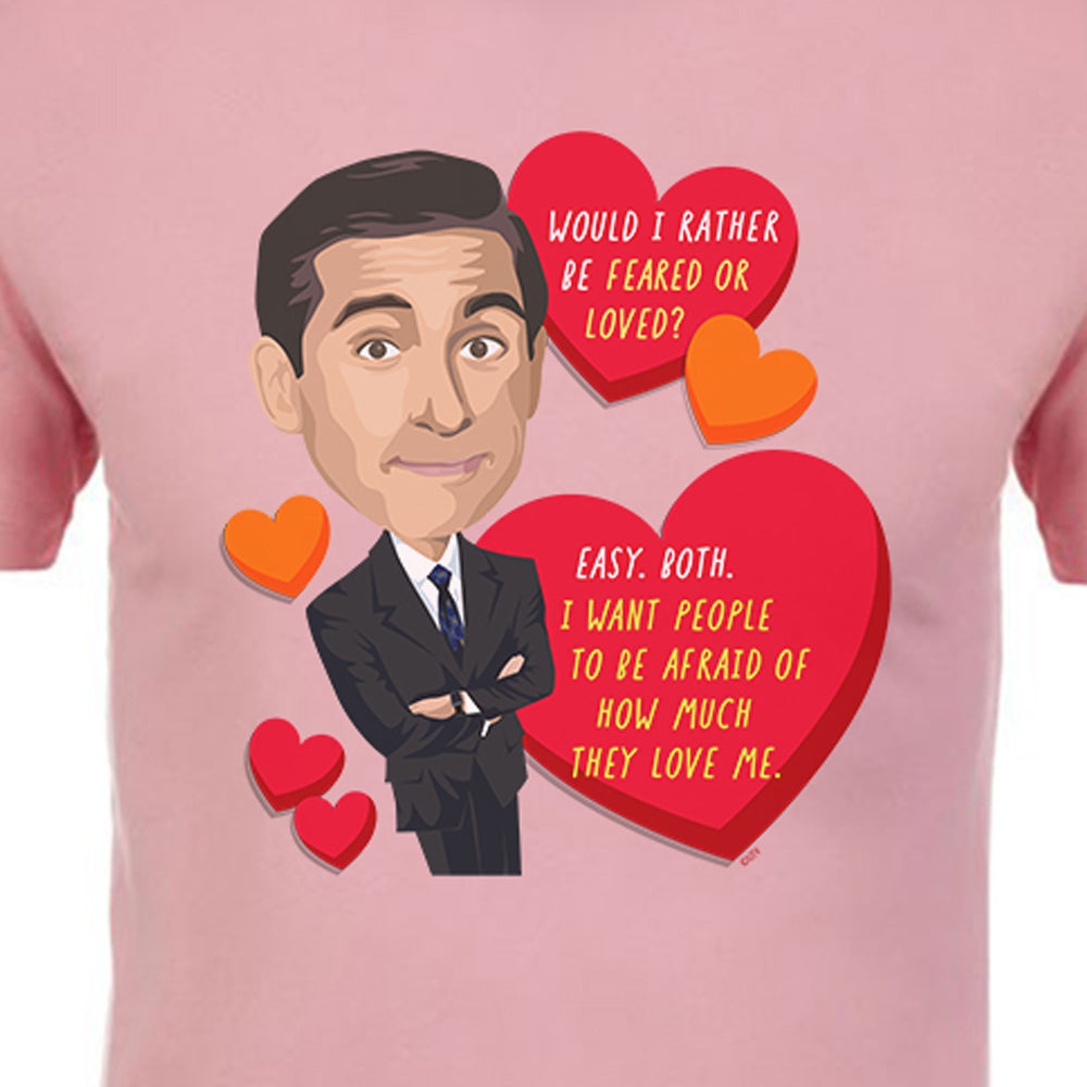 The Office Would I Rather be Feared or Loved Adult Short Sleeve T-Shirt