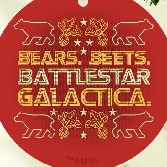The Office Bears. Beets. Battlestar Galactica. Double-Sided Ornament