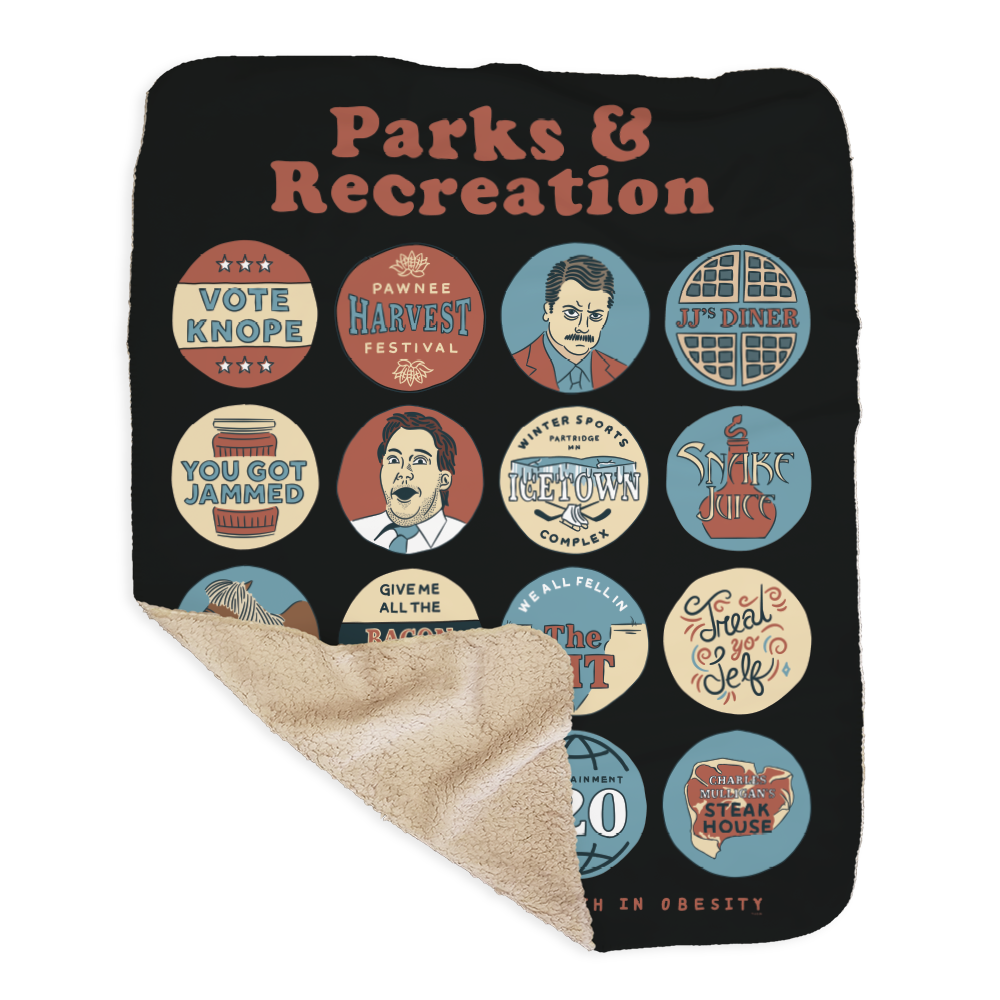 Parks and Recreation Quote Mash-Up Sherpa Blanket