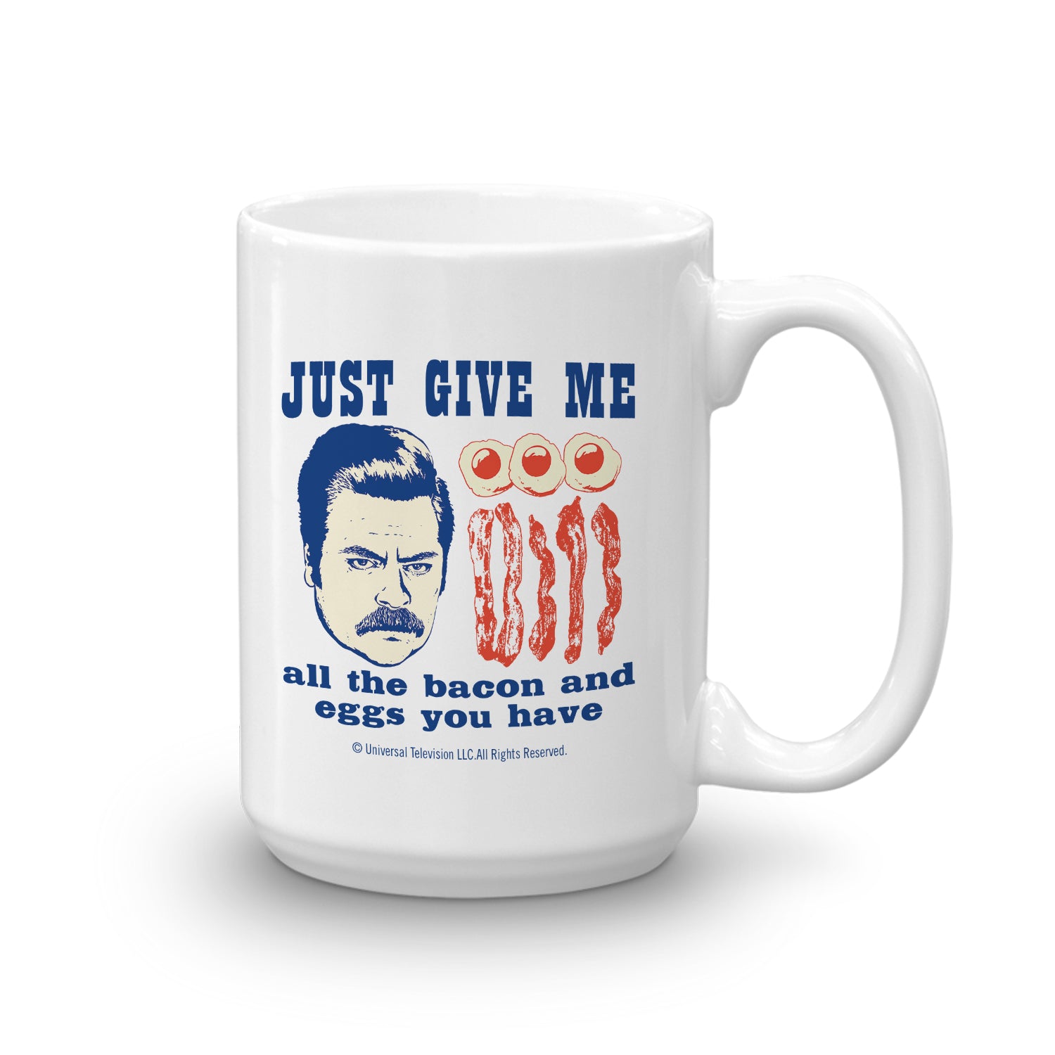 Parks and Recreation All The Bacon White Mug