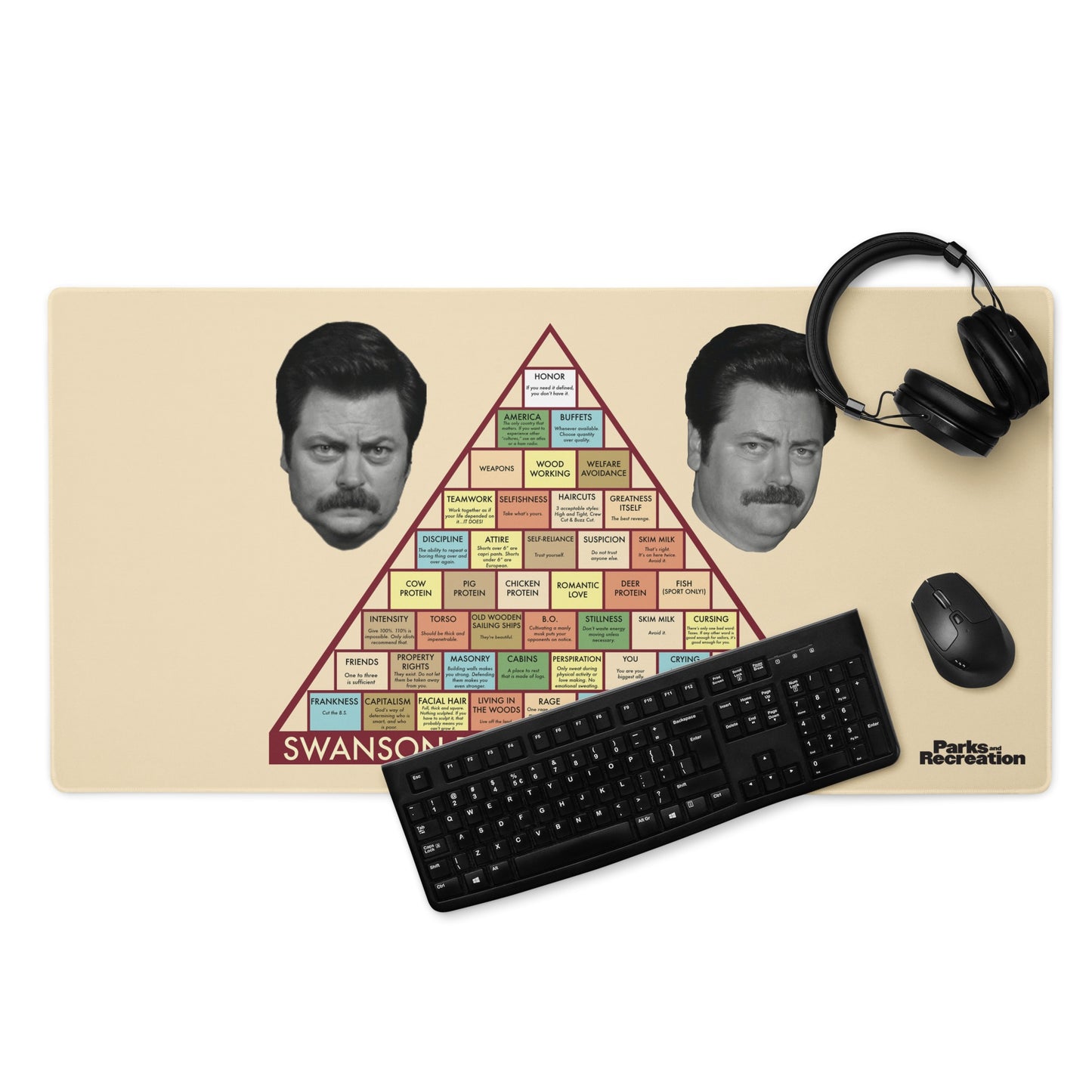 Parks and Recreation Pyramid of Greatness Gaming Mat