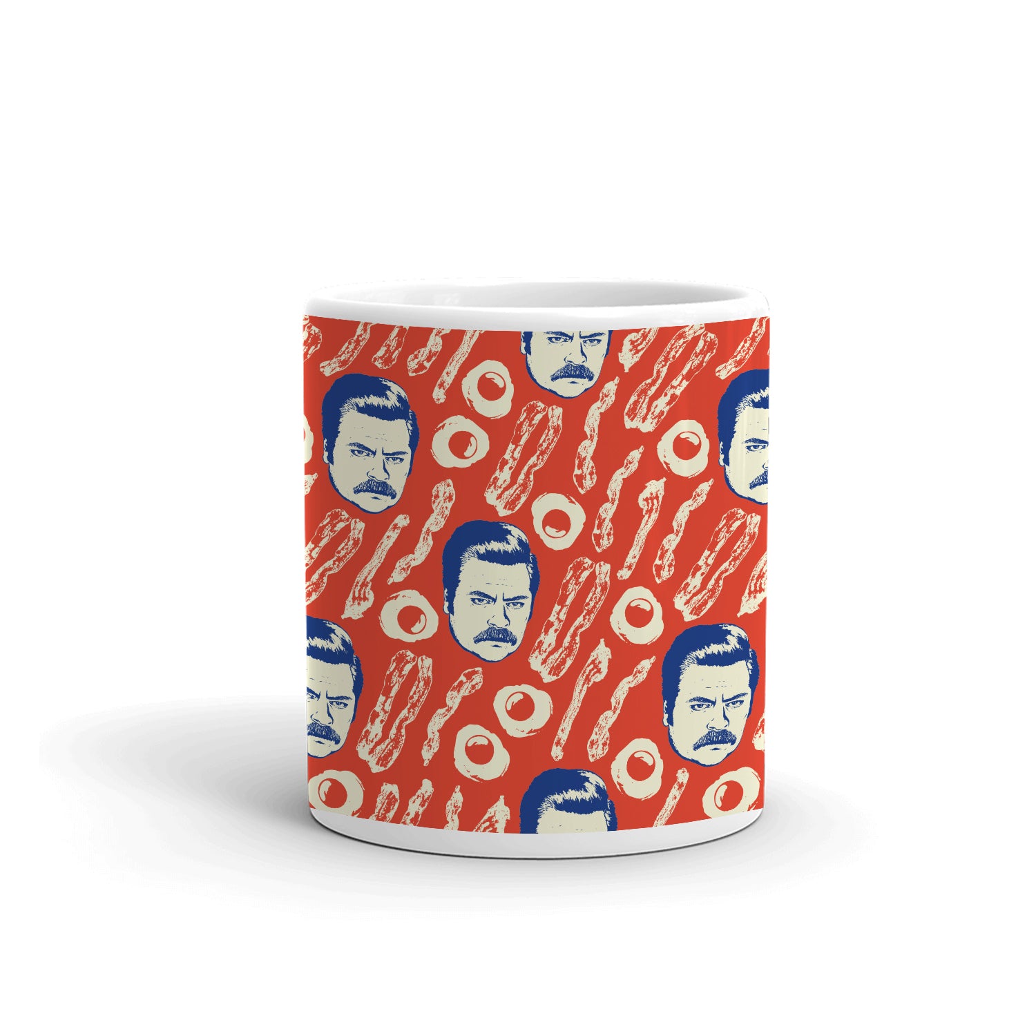 Parks and Recreation Ron Swanson Bacon Pattern Mug