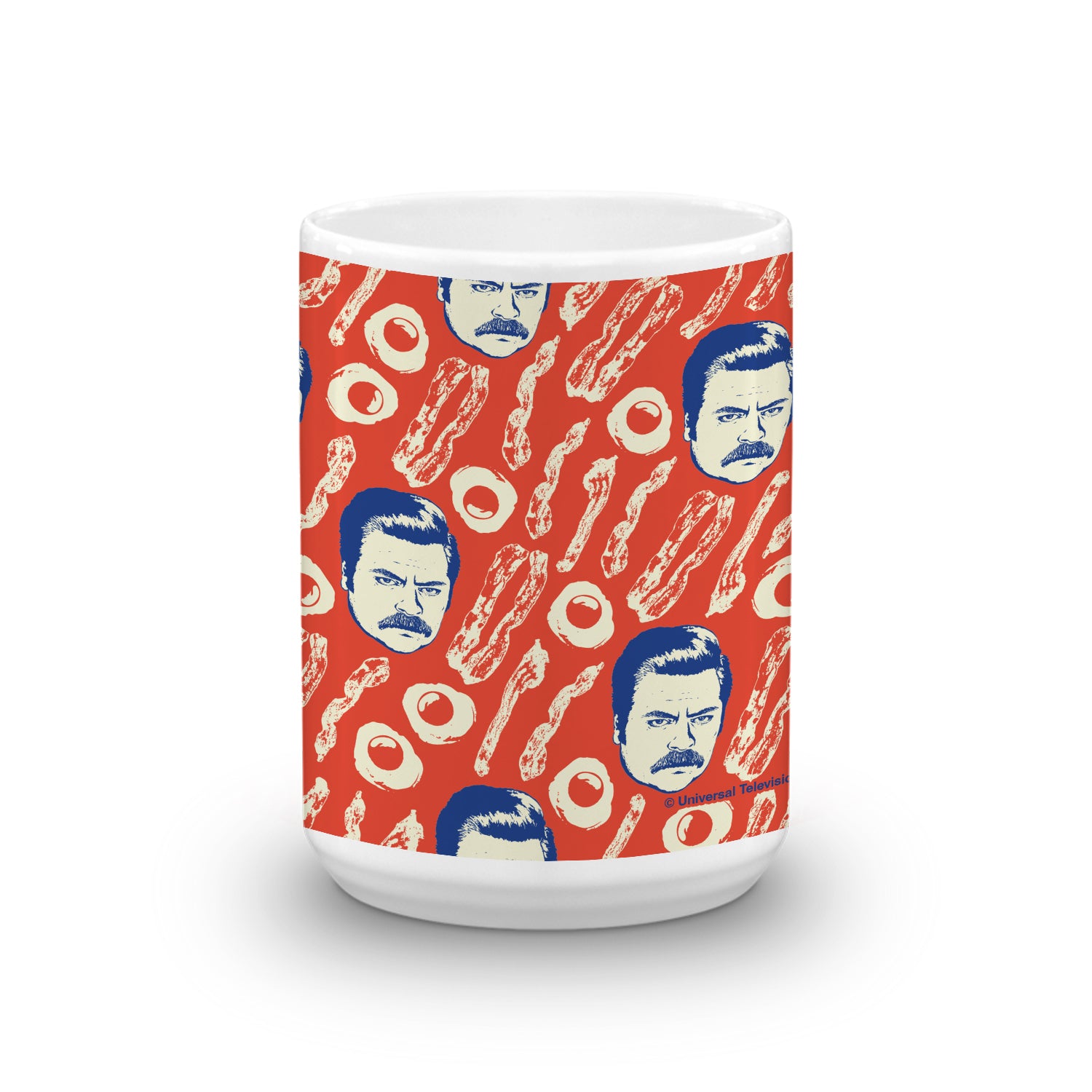 Parks and Recreation Ron Swanson Bacon Pattern Mug