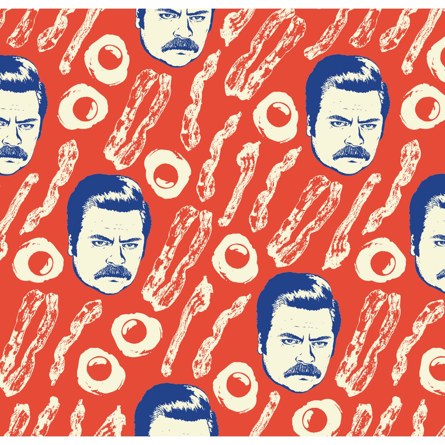Parks and Recreation Ron Swanson Bacon Pattern Mug