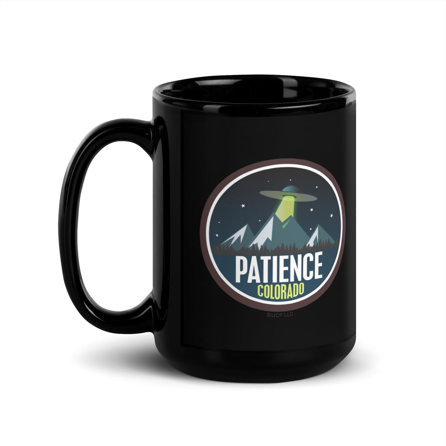 Resident Alien Patience Colorado Black Mug