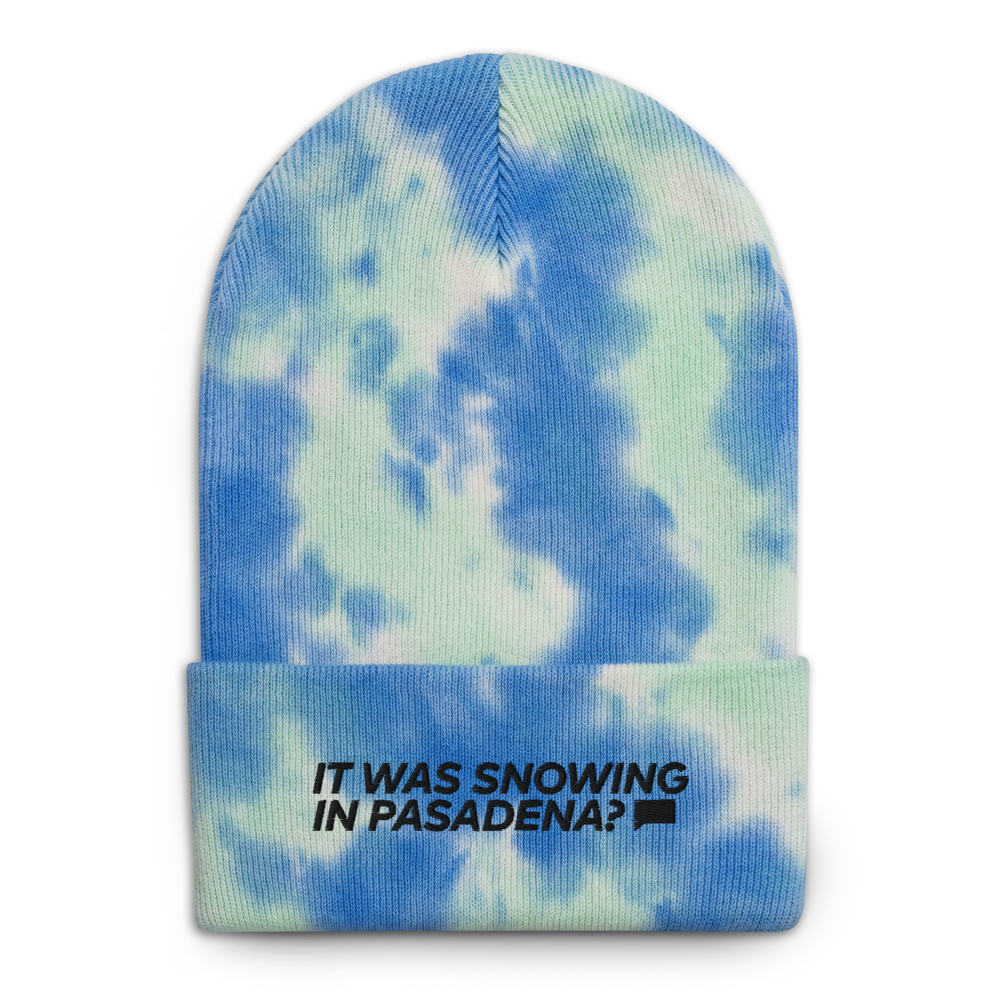 The Real Housewives of Beverly Hills Erika Jayne Snowing in Pasadena Blue Tie-Dye Beanie