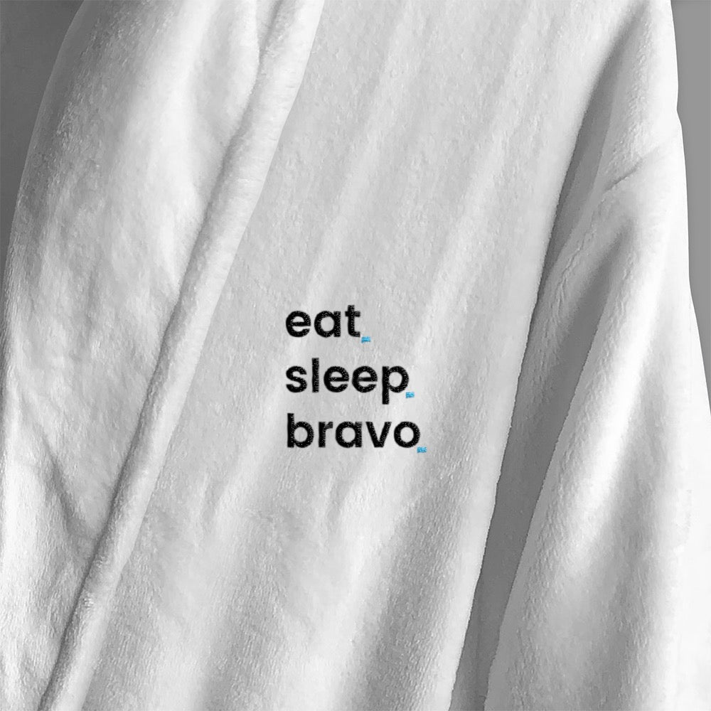 Bravo Gear Eat. Sleep. Bravo. Terry Cloth Cotton Robe